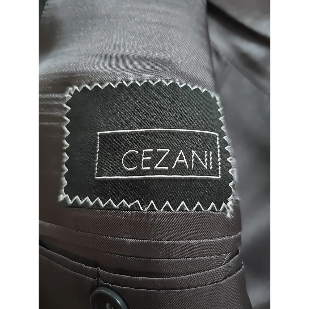 Cezani Men Made In Italy Wool Sport Coat Blazer Suit Jacket Gray 43R Notch